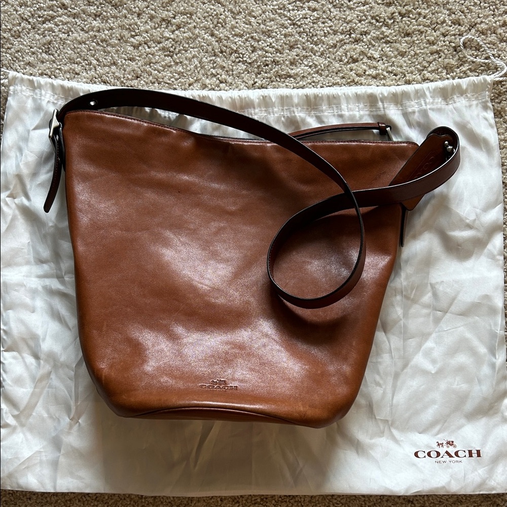 Coach Tan Leather Men's Messenger Bag